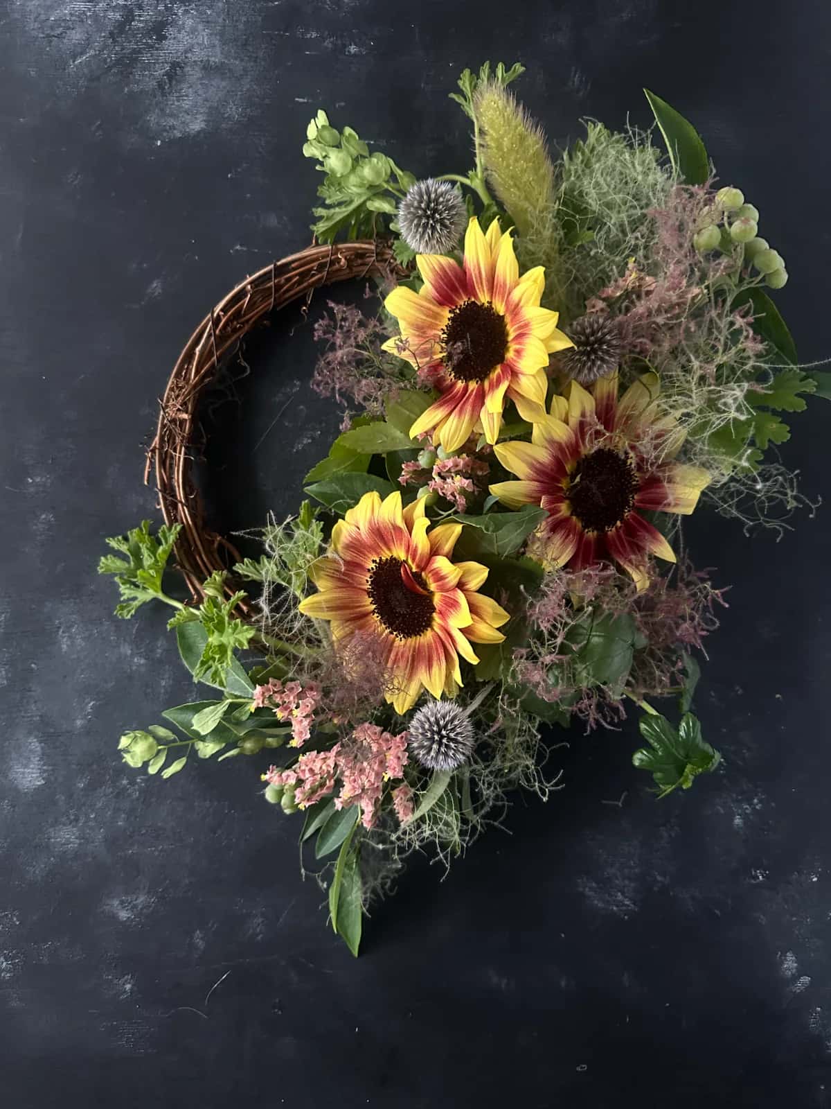 Flower Arrangement:Sunflower Wreath