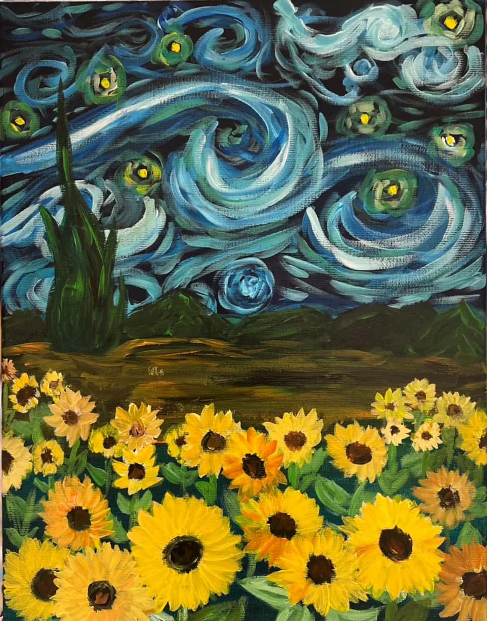 Kids Only: Van Gogh Sunflower field