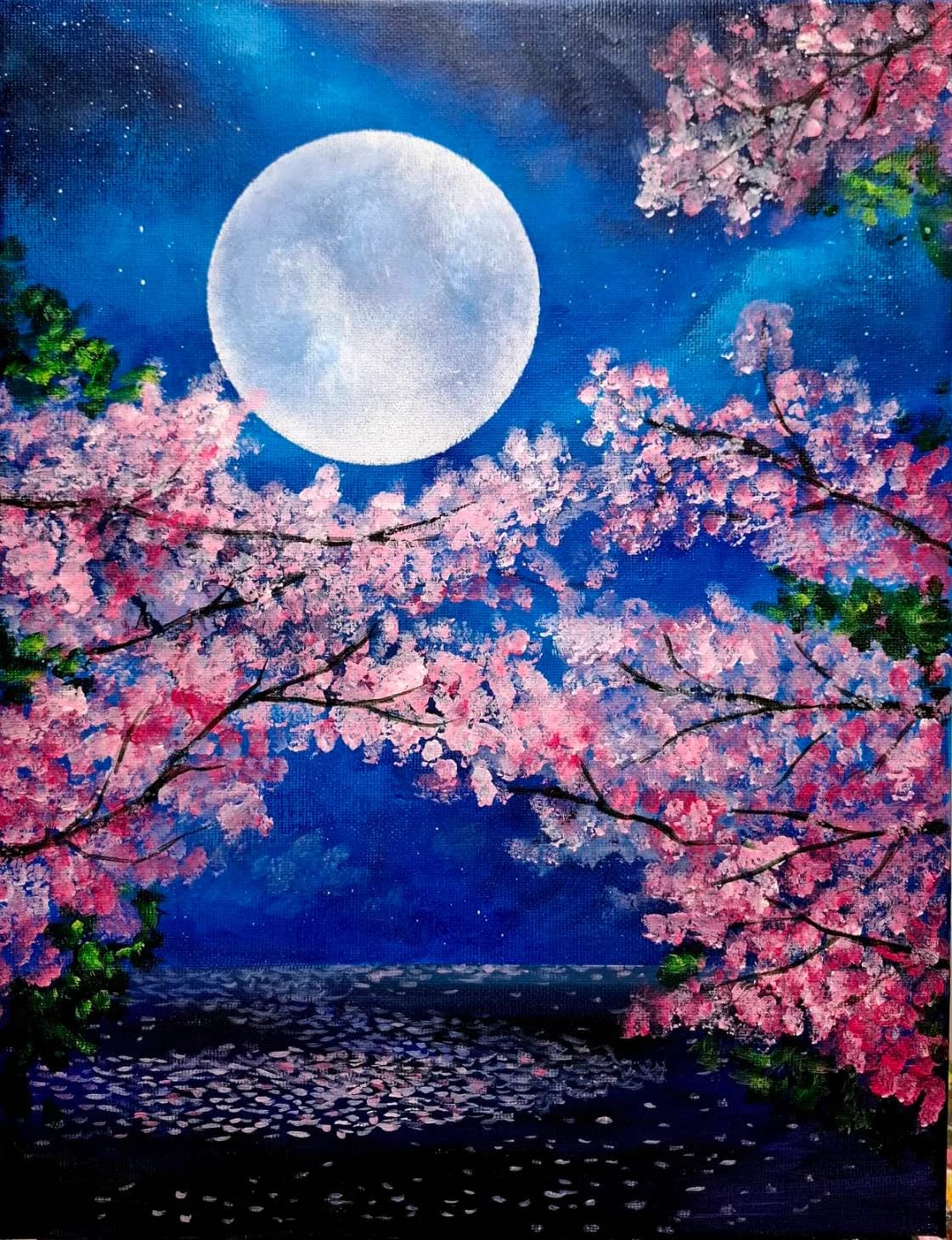 Sakura Under the Moonlight