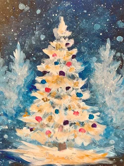青クリスマスツリー