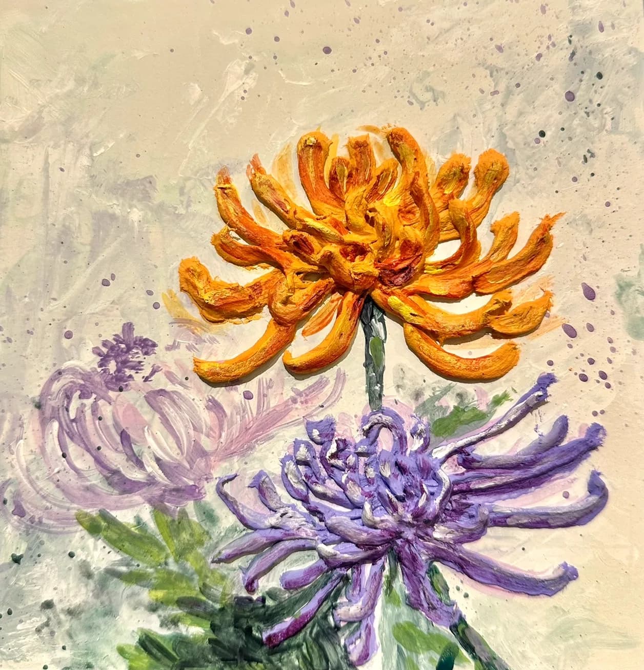 Introduction to Sculpture Painting-Chrysanthemum