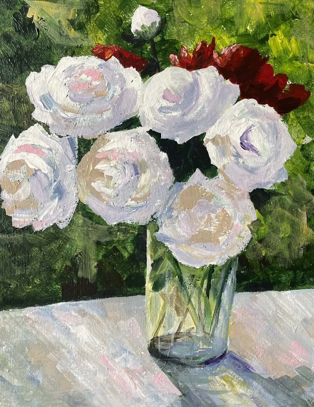 Manet - White Roses