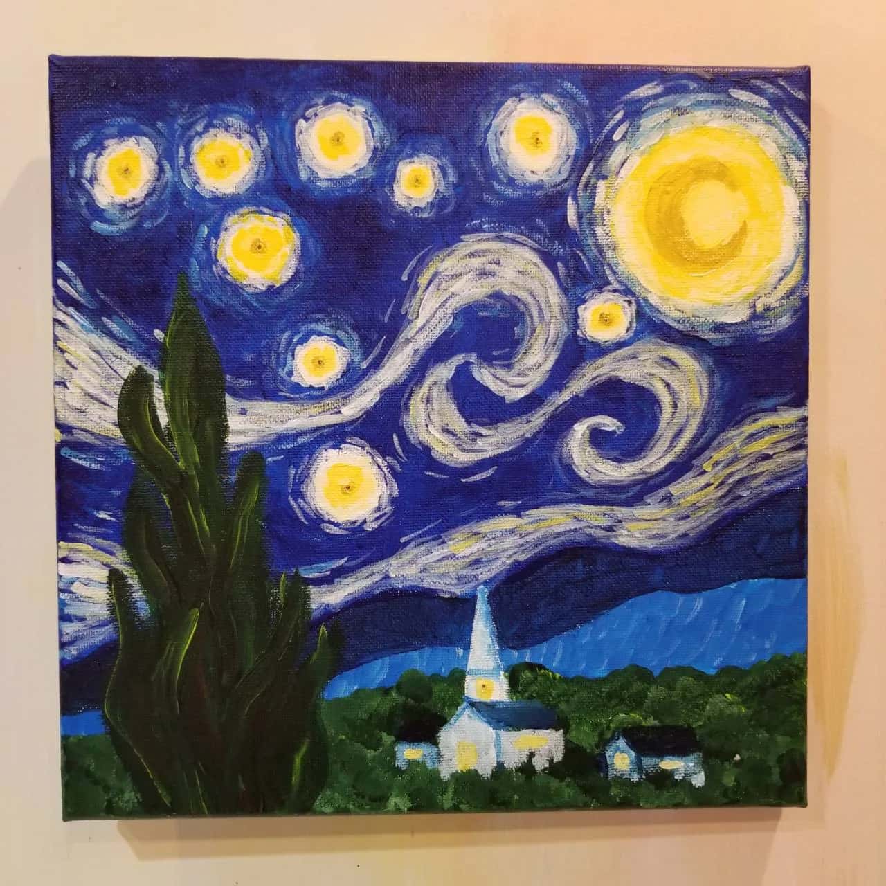 Kids: Van Gogh Starry Night with Lights