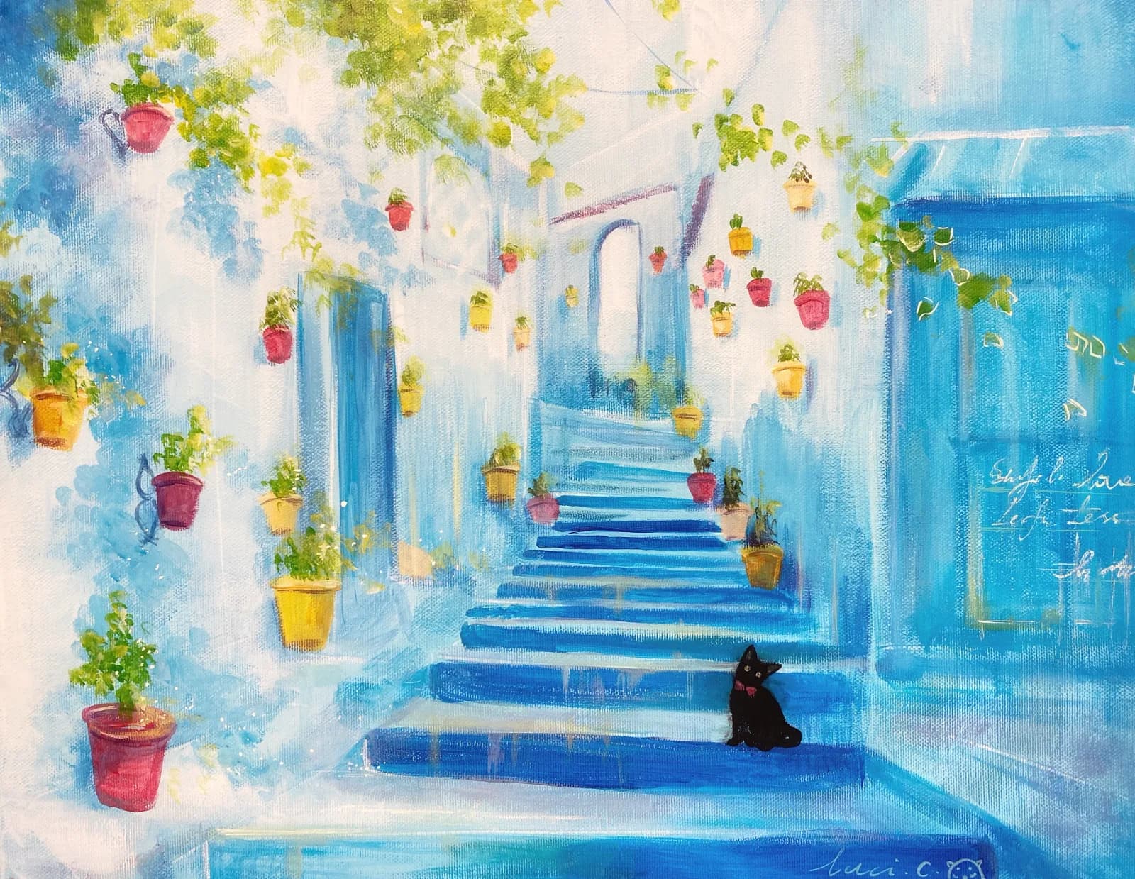 Blue Stairs in Morocco