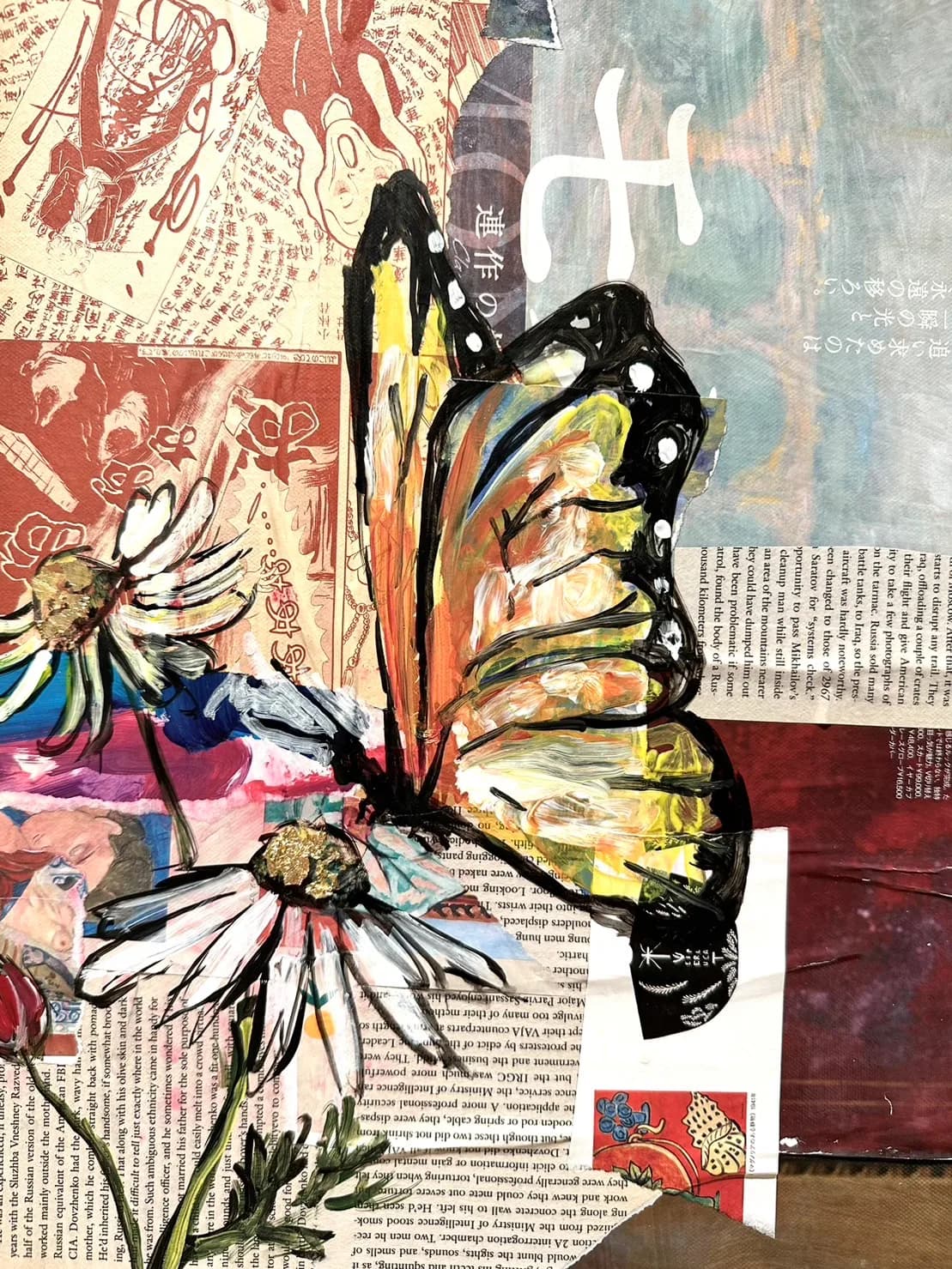 Collage Multi Media Abstract 4