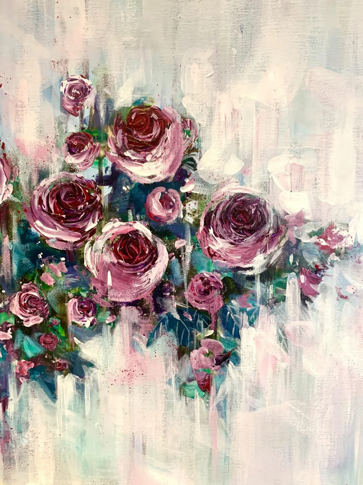Textured Impressionist Roses