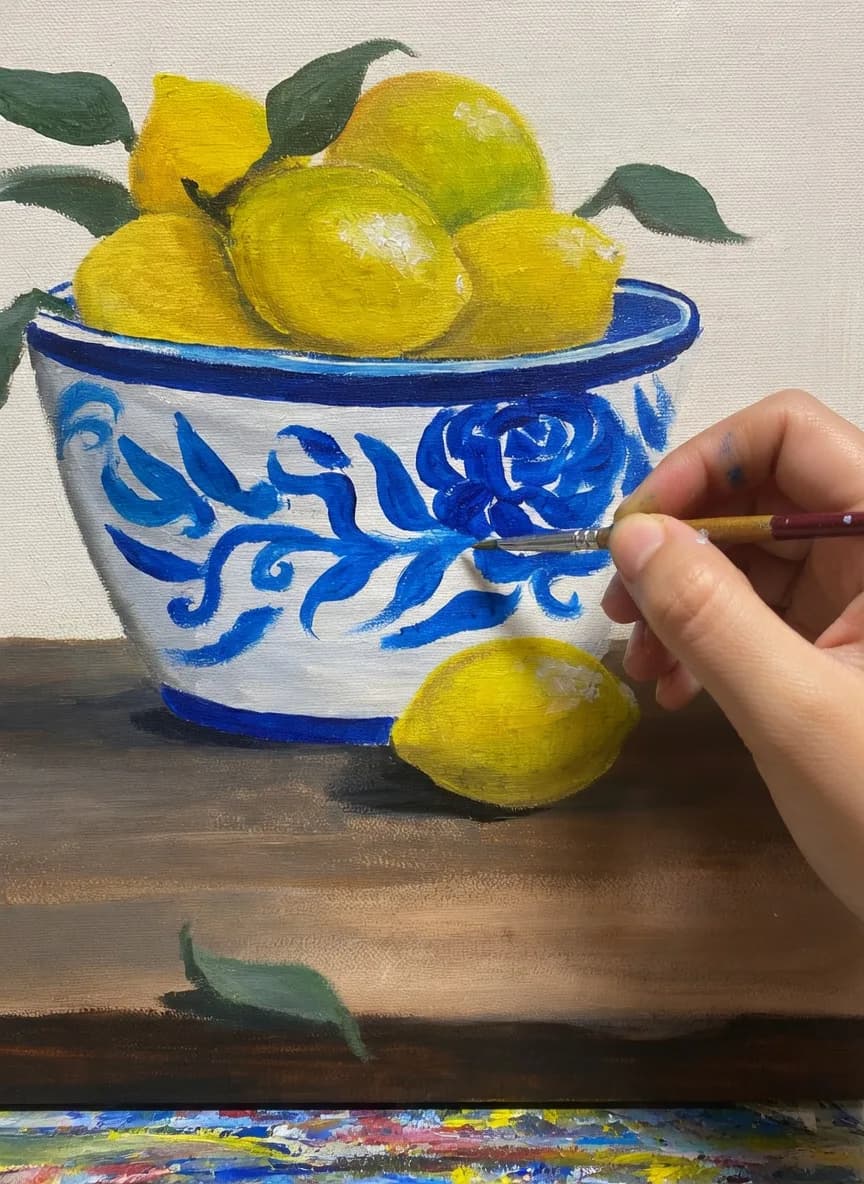 Lemons in Bue Bowl 2