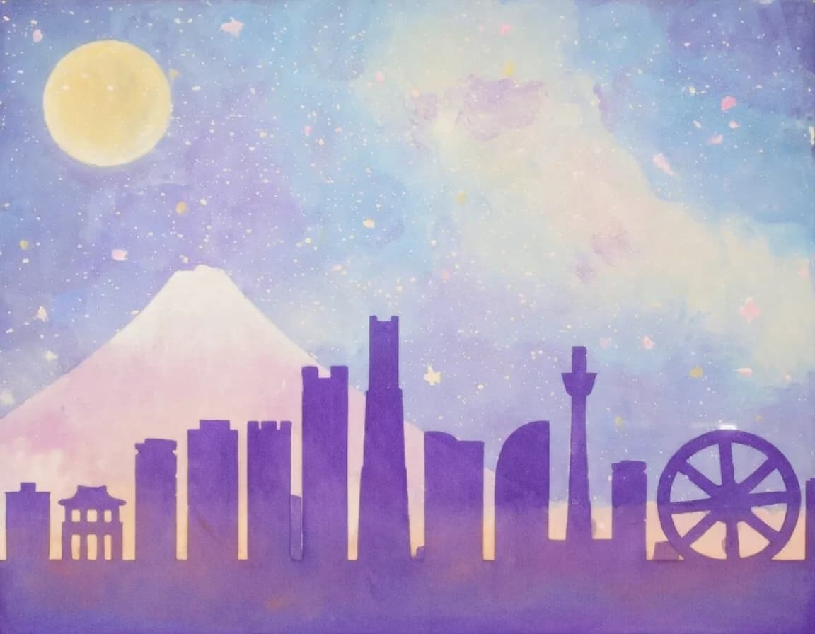 Kids: City Skyline with Fuji 4