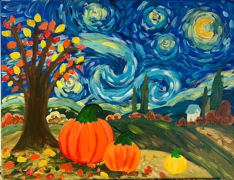 Kids: Van Gogh Starry Night in Autumn