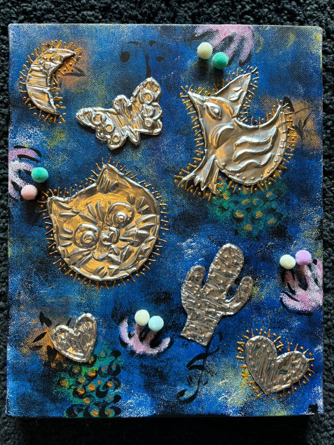 Metal Embossed Collage