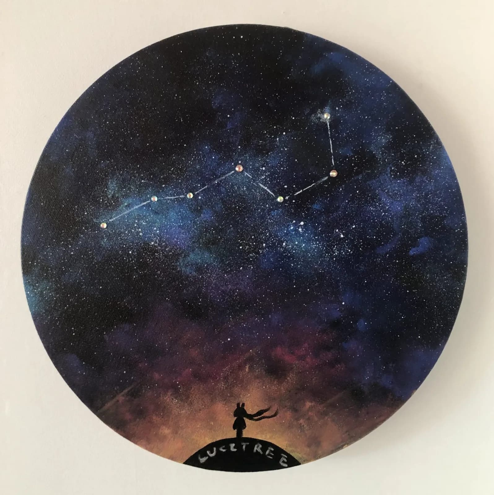 夜空に輝くラインストーンの星座