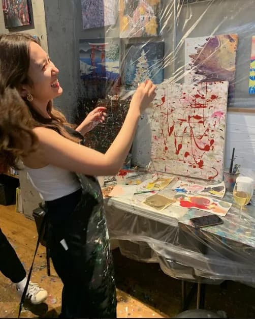 L Jackson Pollock-Style Action Painting 3