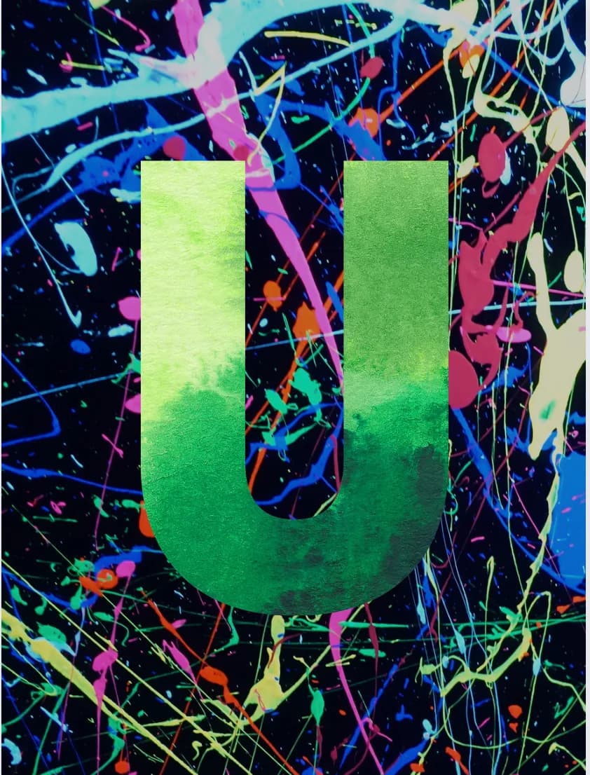 Kids: Splash Paint Letter Art 3
