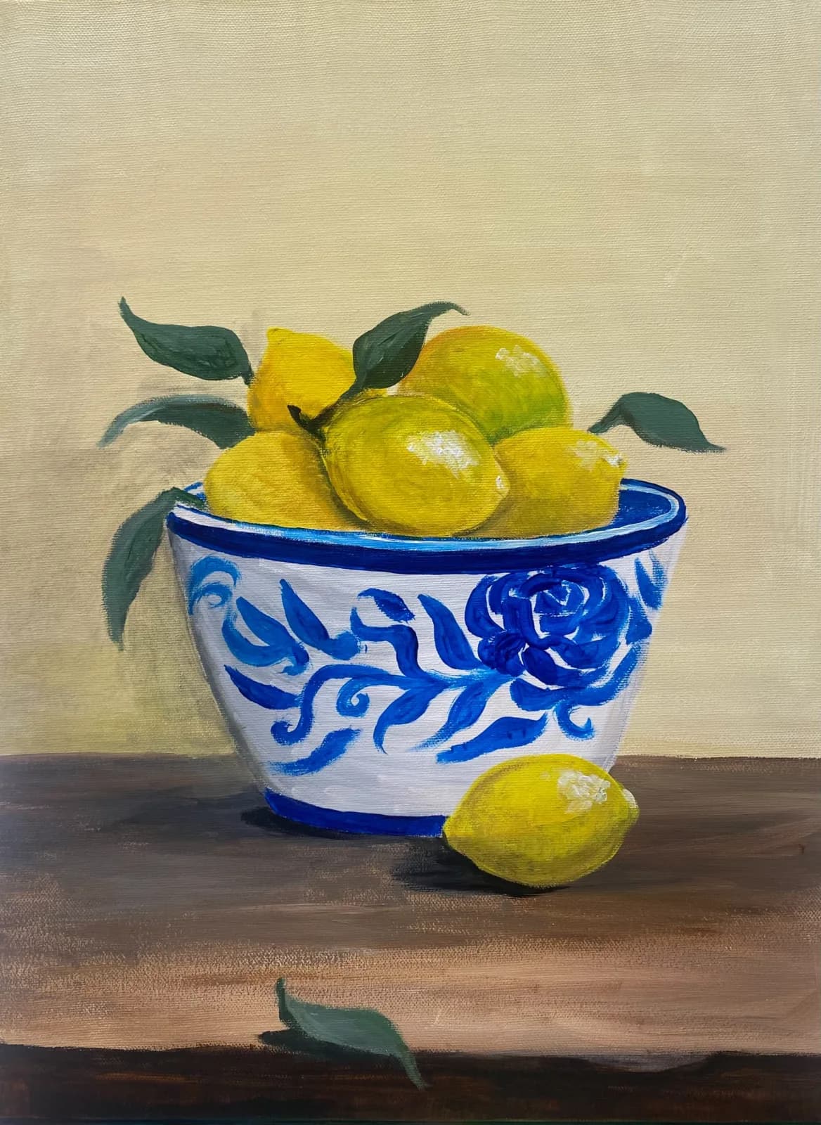 Lemons in Bue Bowl
